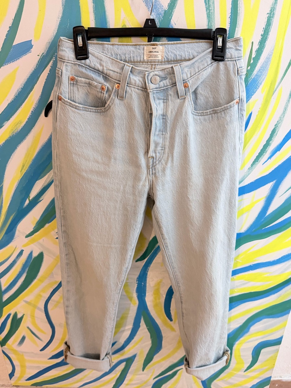 Levi's 501 Original Light Blue Denim Jeans